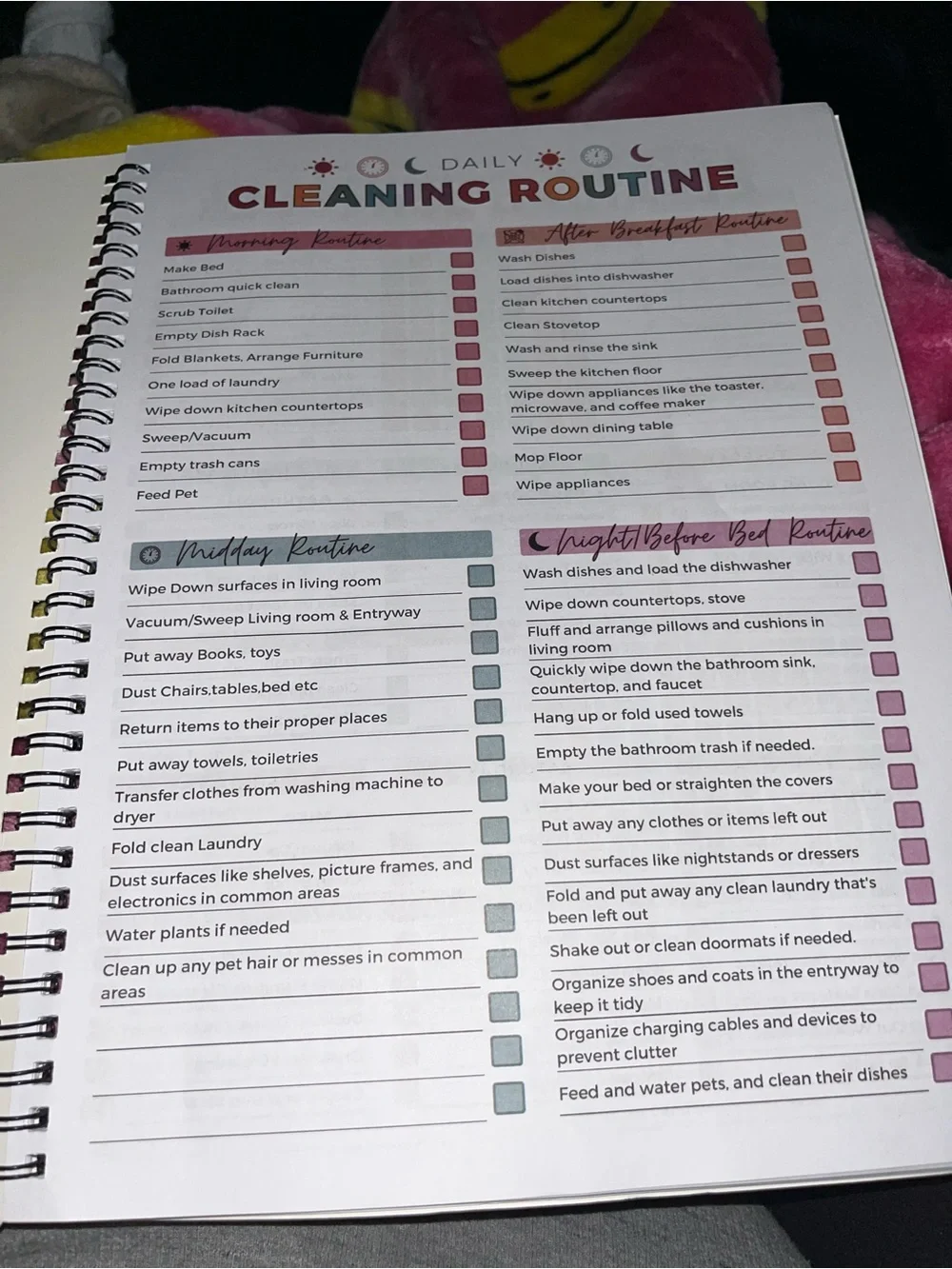 ADHD Cleaning Planner - Colorful Home Cleaning Organizer